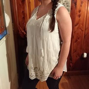 Living doll LA lace detailed tank